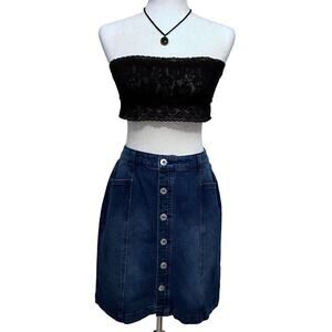 Style & Co NWT Medium Wash Mini Jean Skirt Women 4